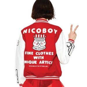 No:114	NICO PANDA	Red Varsity jacket